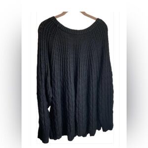 Lane Bryant Plus Size 26/28W Black Sweater